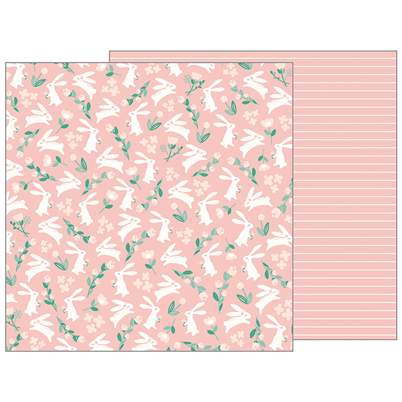 Pebbles - Nigh Night 12x12 Patterned Paper - Bunny Love