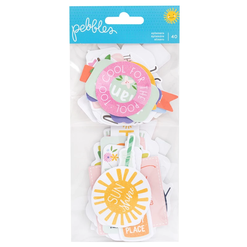 Pebbles - Oh Summertime Ephemera - Phrase (40 Piece)