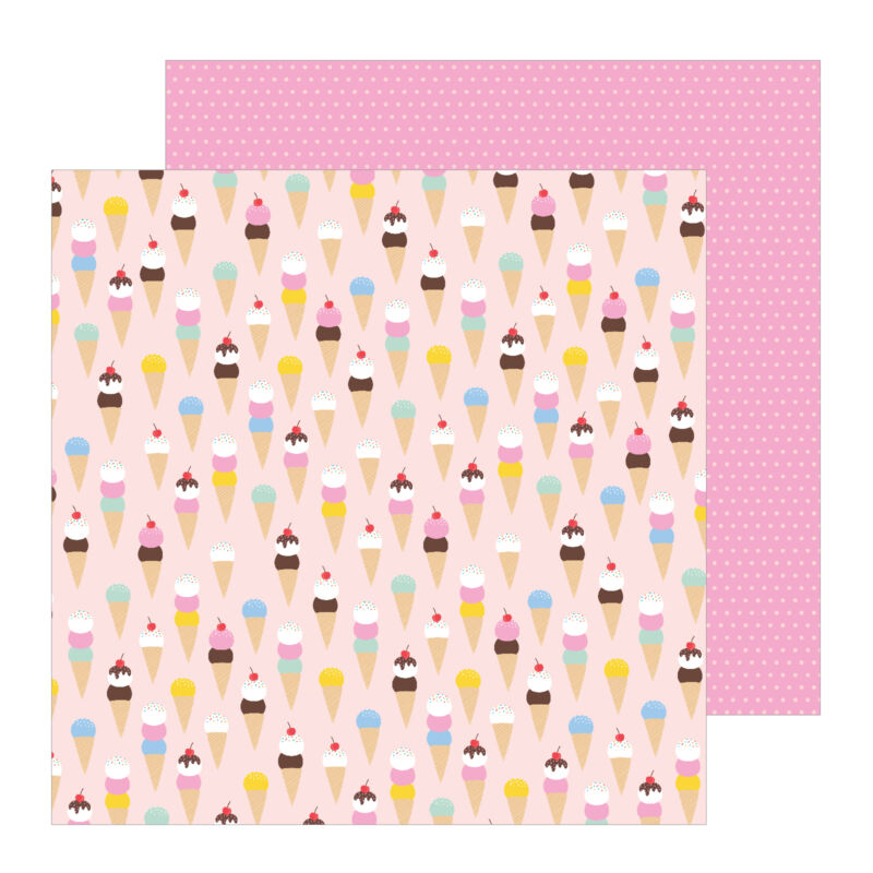 Pebbles - Oh Summertime 12x12 scrapbook papír -  Scoops
