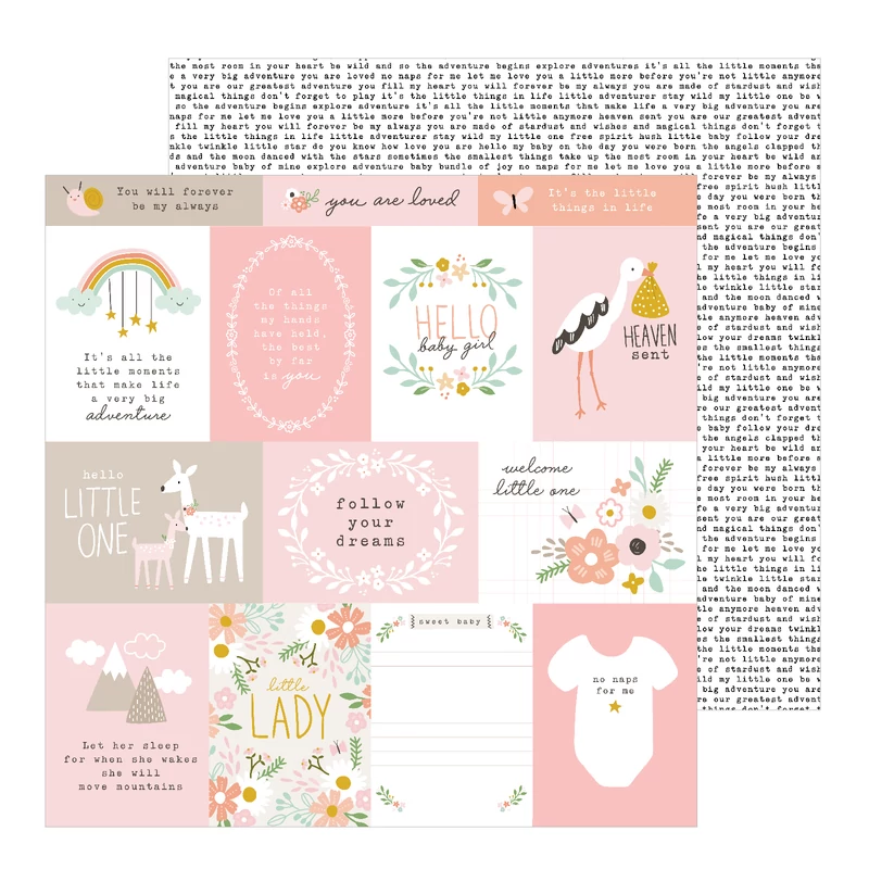 Pebbles - Peek-A-Boo You 12x12 Pattern Paper - Follow Your Dreams
