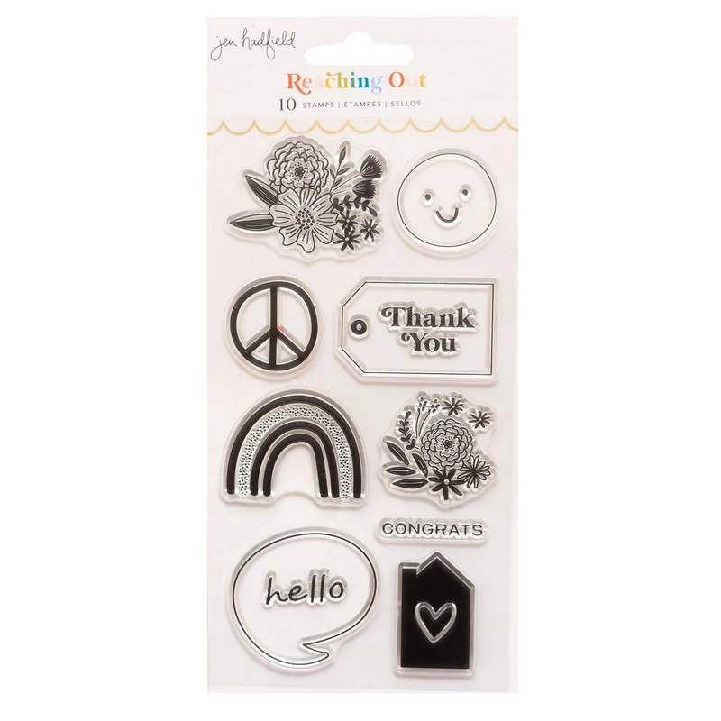 American Crafts - Jen Hadfield - Reaching Out Acrylic Stamps (11 Piece)