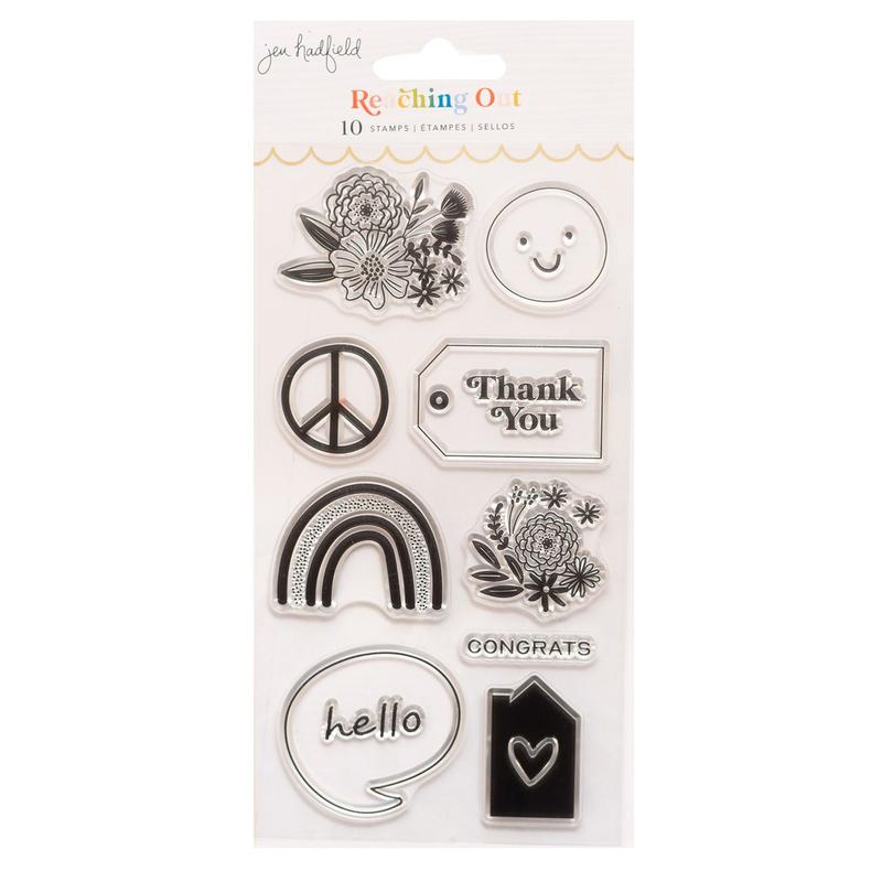 American Crafts - Jen Hadfield - Reaching Out Acrylic Stamps (11 Piece)