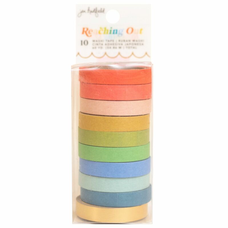 American Crafts - Jen Hadfield - Reaching Out Washi Tape - Solid (10 Piece)