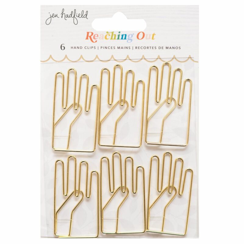 American Crafts - Jen Hadfield - Reaching Out Hand Clips (6 Piece)