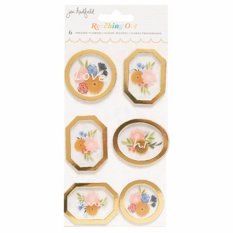 American Crafts - Jen Hadfield - Reaching Out Pressed Flowers (6 Piece)