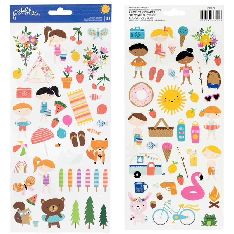 Pebbles - Sun and Fun 6x12 matrica (83 db)