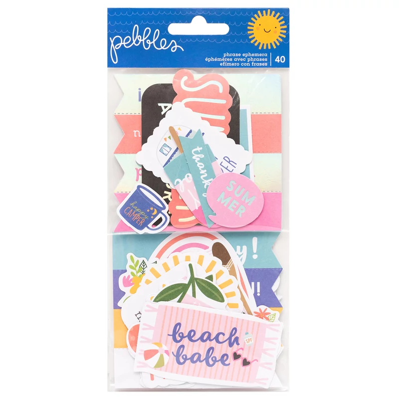 Pebbles - Sun and Fun Ephemera - Quote (40 Piece)