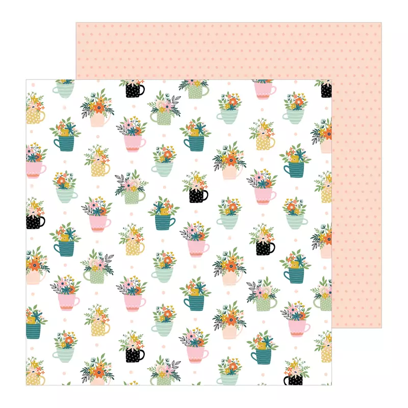Pebbles - This is family 12x12 Patterned Paper - House Plants