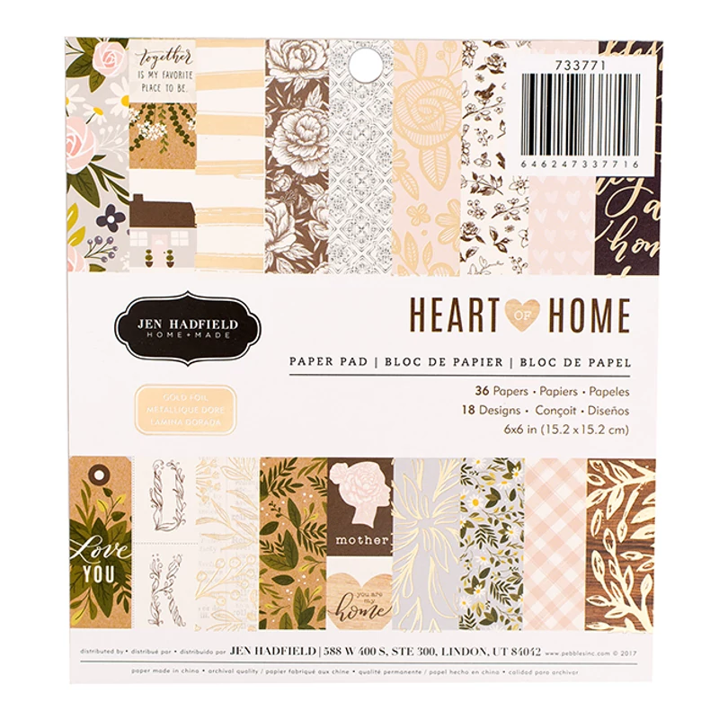 Pebbles - Heart Of Home 6x6 papírtömb