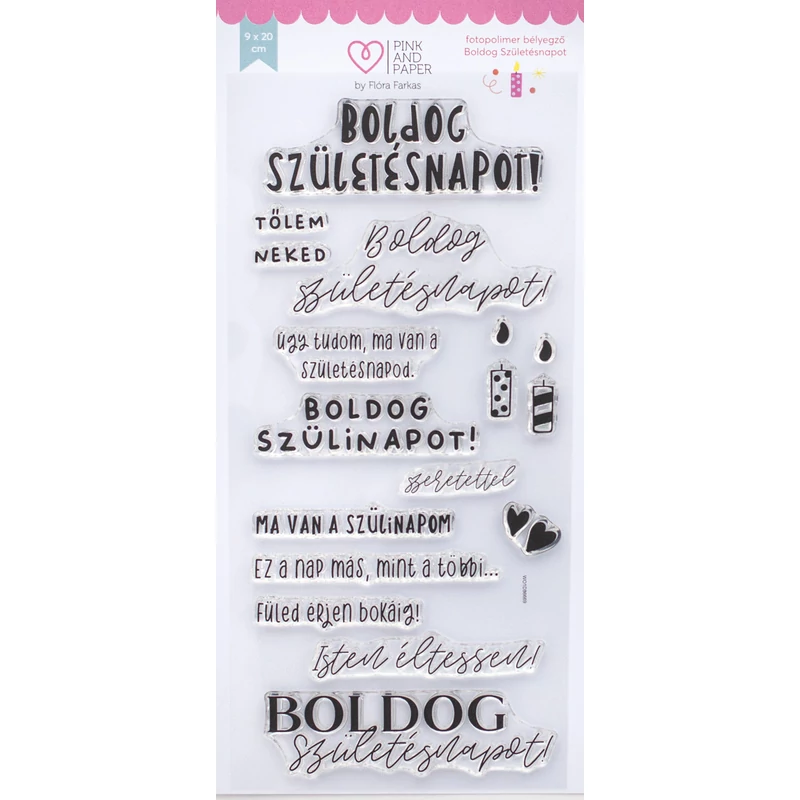 Pink and Paper - Szülinapos bélyegző