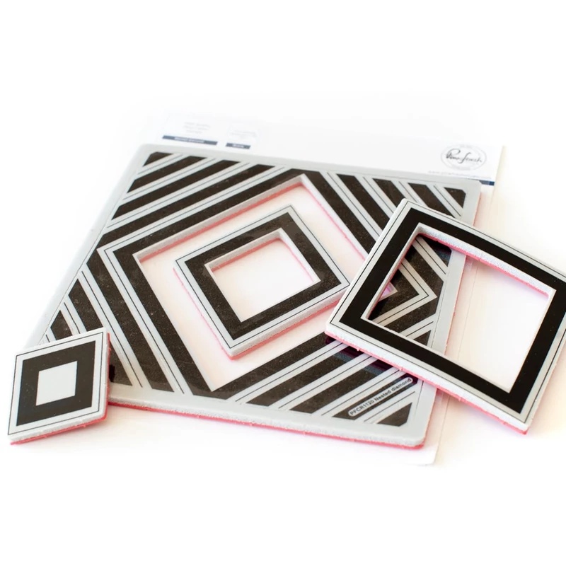 Pinkfresh Studio - Nested Diamond Cling Rubber Stamp