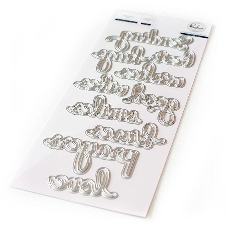 Pinkfresh Studio - Phrase builder-sending Die set