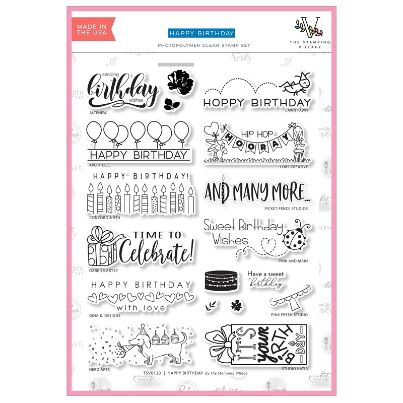 Stamping Village Collaboration Stamp Set - Happy birthday