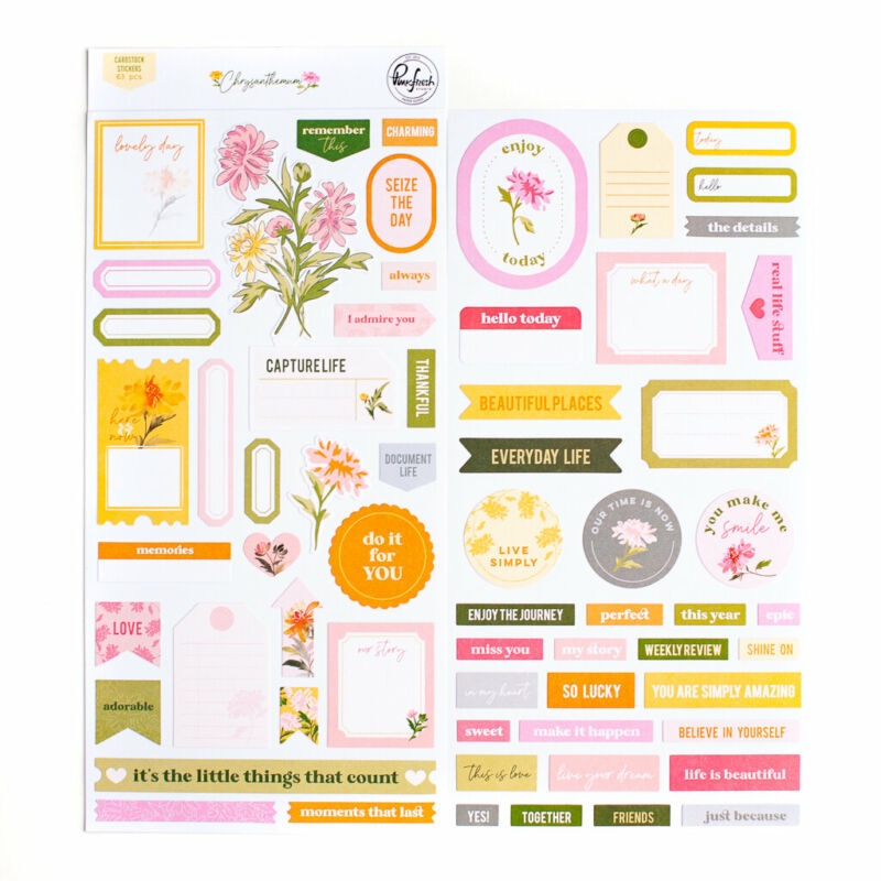 Pinkfresh Studio - Chrysanthemum Cardstock Stickers