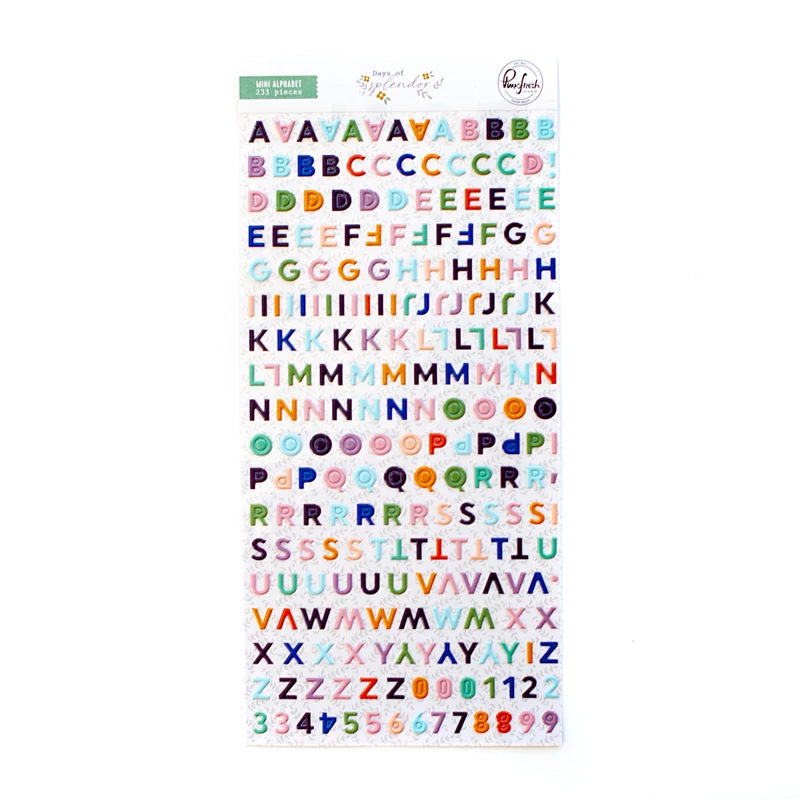Pinkfresh Studio - Days of Splendor Mini Alphabet Sticker
