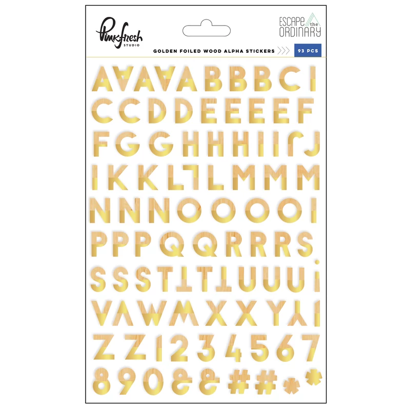 Pinkfresh Studio - Escape the Ordinary Golden Foiled Wooden Alpha