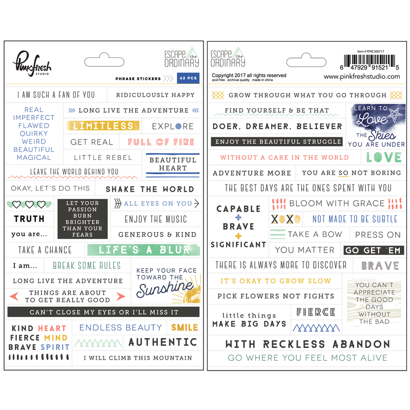 Pinkfresh Studio - Escape the Ordinary Phrase Stickers