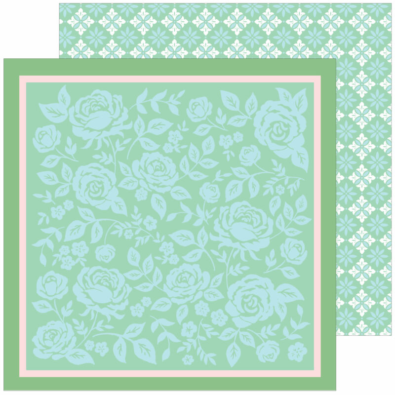 Pinkfresh Studio - Flower Market 12x12 Paper - Handkerchief