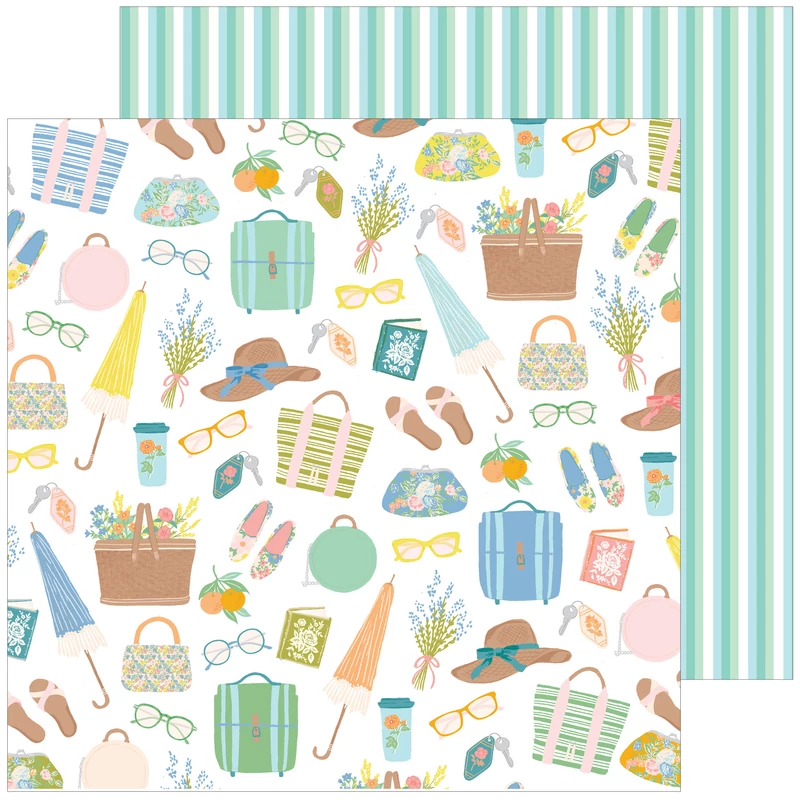 Pinkfresh Studio - Flower Market 12x12 Paper - Flower Market