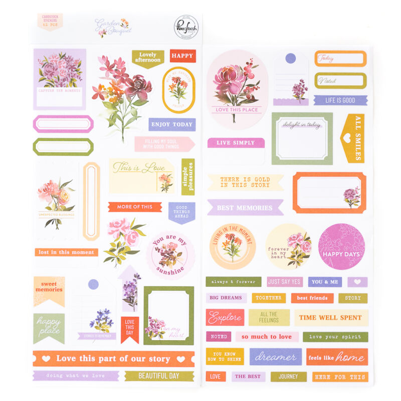 Pinkfresh Studio - Garden Bouquet papír matrica