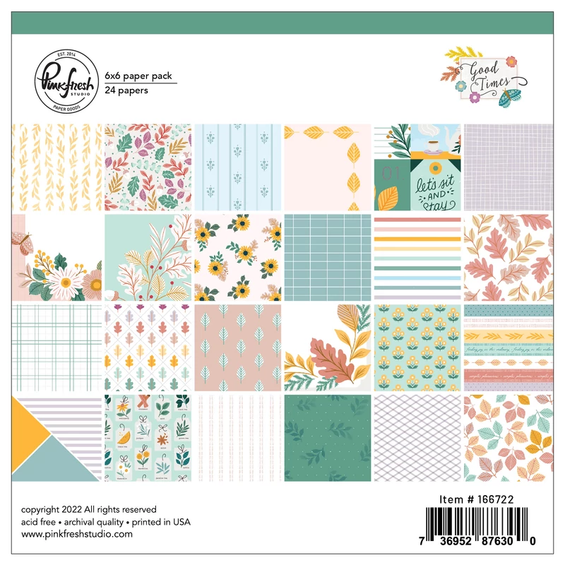 Pinkfresh Studio - Good Times 6x6 Paper Pack