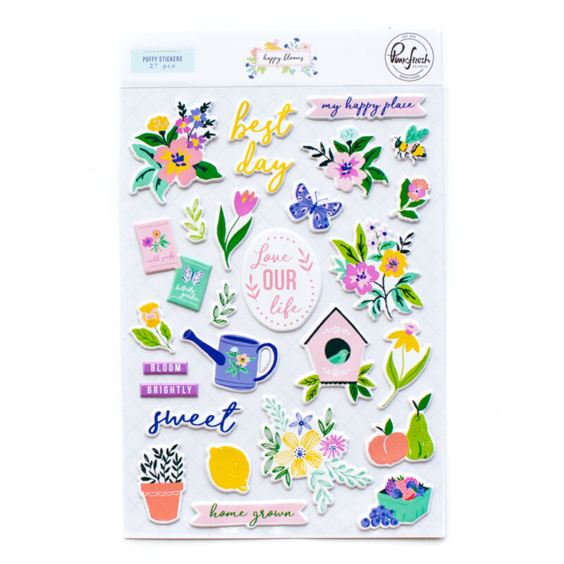 Pinkfresh Studio - Happy Blooms Puffy Sticker
