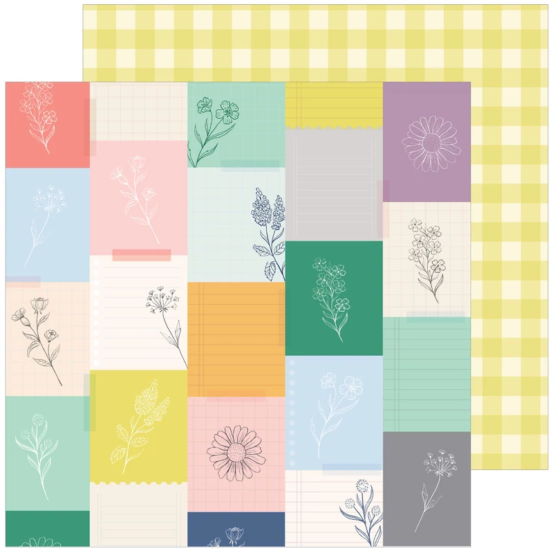 Pinkfresh Studio - The Best Day 12x12 Paper - Harvest Market