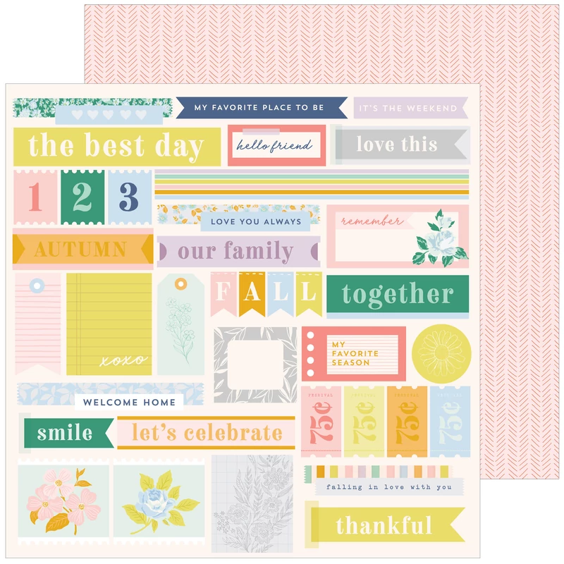 Pinkfresh Studio - The Best Day 12x12 Paper - Together is My Fave