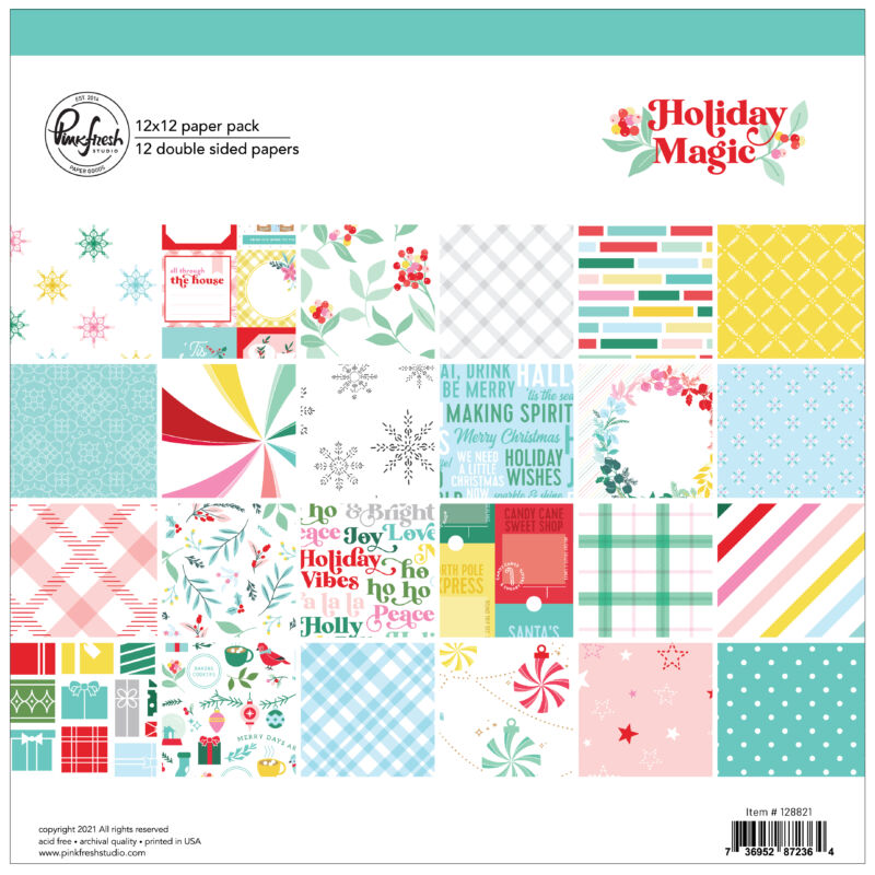 Pinkfresh Studio - Holiday Magic 12x12 Paper Pack