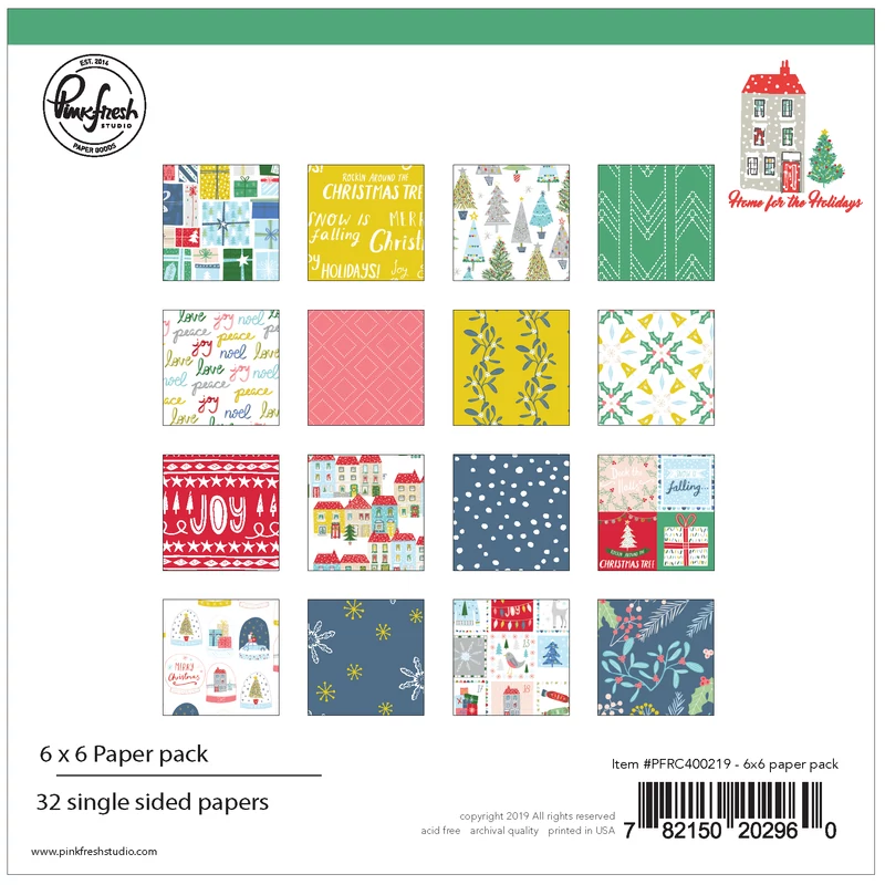 Pinkfresh Studio - Home for the Holidays 6x6 Paper Pad