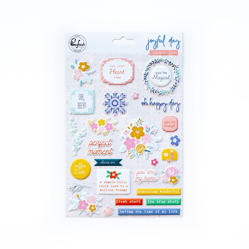 Pinkfresh Studio - Joyful Day Puffy Stickers