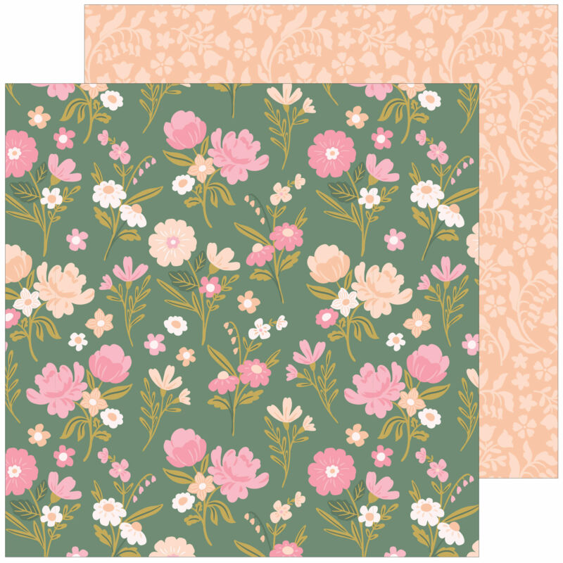 Pinkfresh Studio - Lovely Blooms 12x12 Paper - Keep Growing