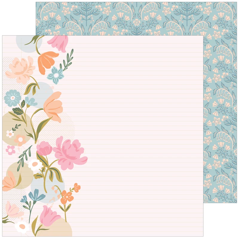 Pinkfresh Studio - Lovely Blooms 12x12 papír - Bloom Brightly