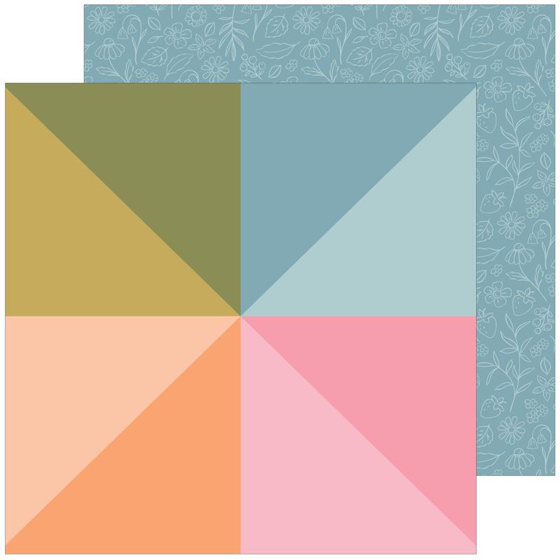 Pinkfresh Studio - Lovely Blooms 12x12 papír - Captured Moments