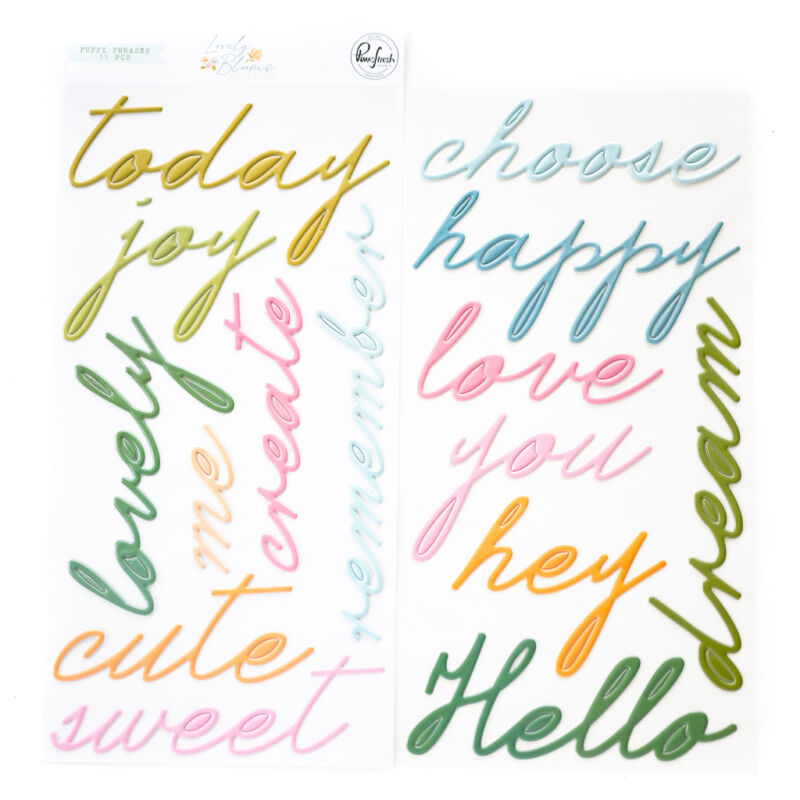 Pinkfresh Studio - Lovely Blooms Puffy Phrases