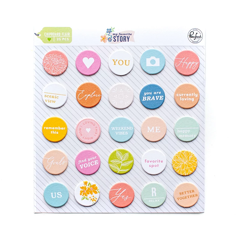 Pinkfresh Studio - My Favorite Story Chipboard Flair