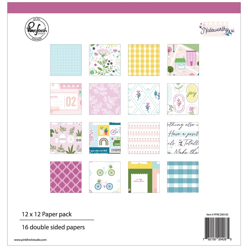 Pinkfresh Studio - Noteworthy 12x12 Paper Kit