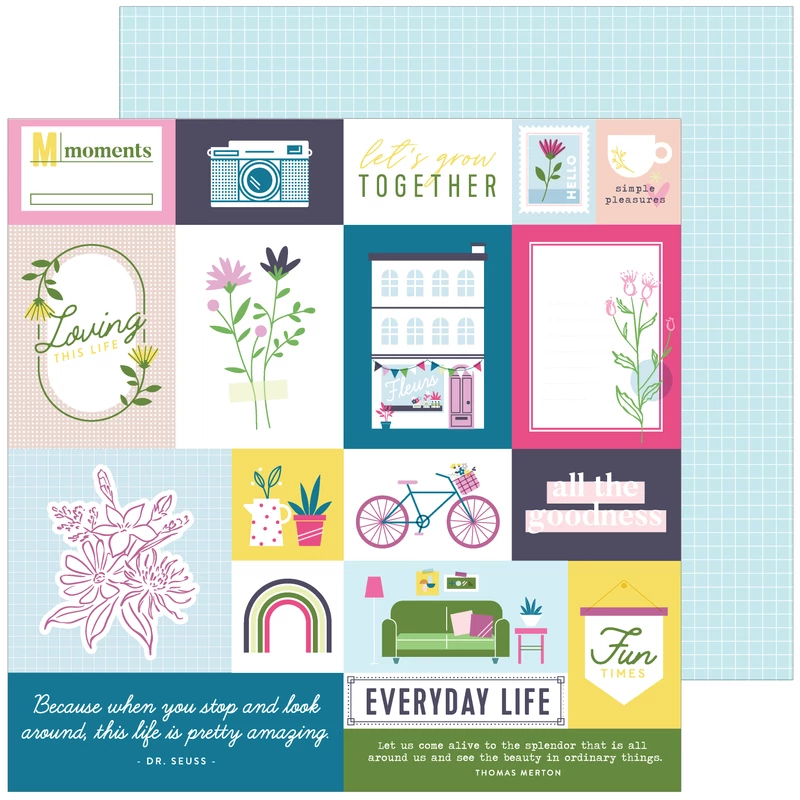 Pinkfresh Studio - Noteworthy 12x12 Paper - Right Now