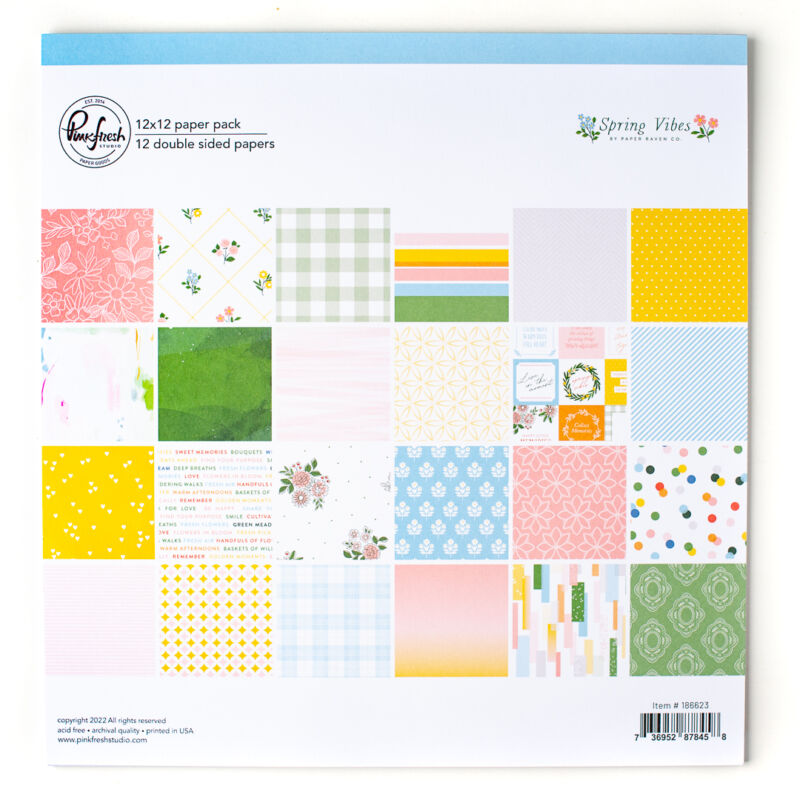 Pinkfresh Studio - Spring Vibes 12x12 Paper Pack
