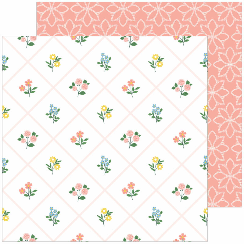 Pinkfresh Studio - Spring Vibes 12x12 scrapbook papír - Wildflower
