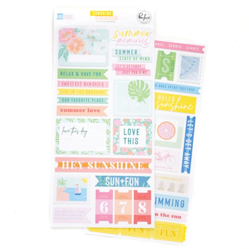 Pinkfresh Studio - Sunshine on my Mind 6x12 Cardstock Stickers