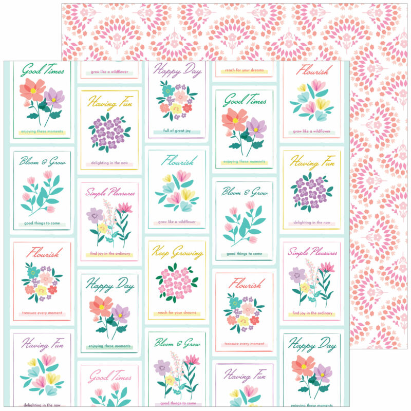 Pinkfresh Studio - Delightful 12x12 Paper - Always Blooming
