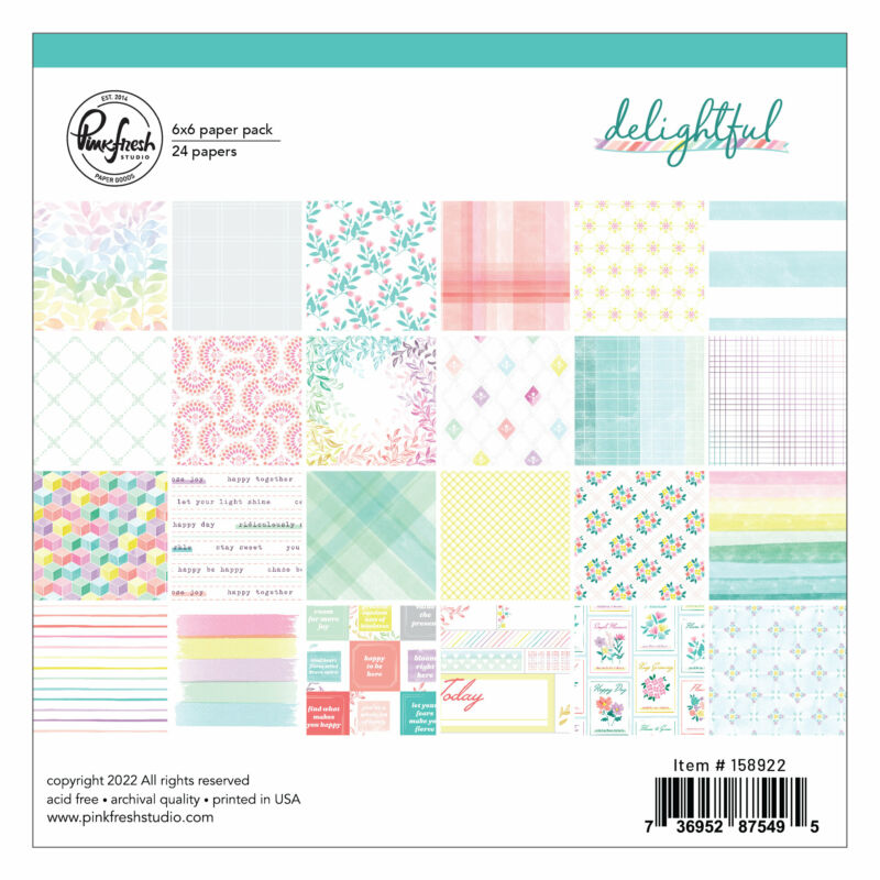 Pinkfresh Studio - Delightful 6x6 Paper Pack