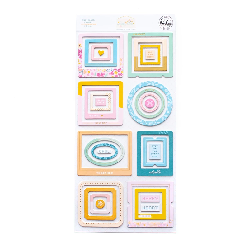 Pinkfresh Studio - Happy Heart chipboard keretek