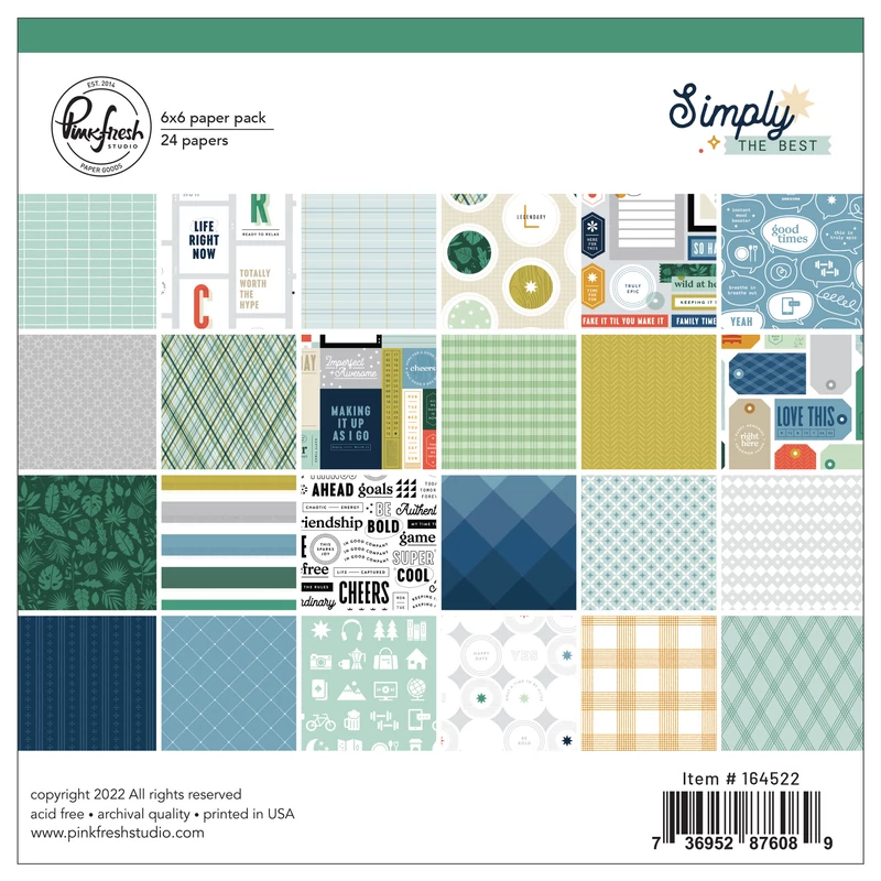 Pinkfresh Studio - Simply the Best 6x6 Paper Pack