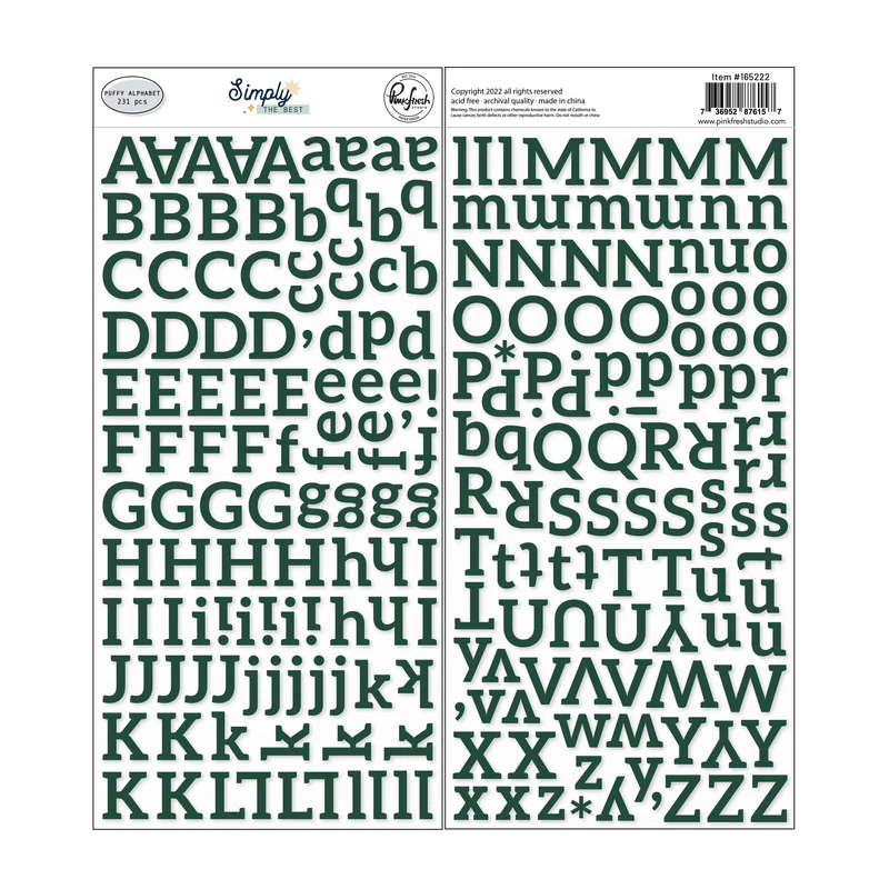 Pinkfresh Studio - Simply the Best Puffy Alpha Stickers