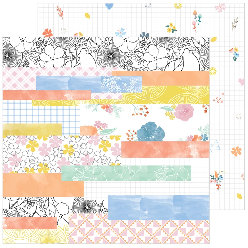 Pinkfresh Studio - Simple &amp; Sweet 12x12 Paper - Happy Life
