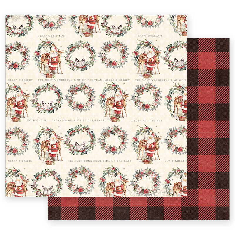 Prima Marketing - Christmas in the Country 12x12 Paper - Most Wonderful Time Of The Year