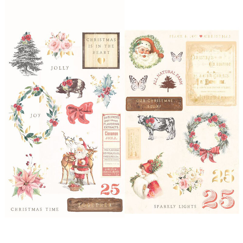 Prima Marketing - Christmas in the Country Chipboard Stickers (29 Pieces)