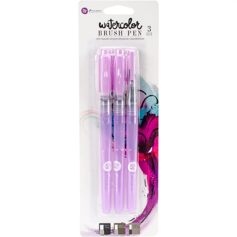 Prima Watercolor Brush Pens 3/pkg